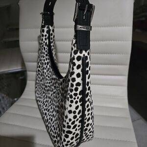 Michael Kors Animal Print Leather Calf Hair Shoulder Bag